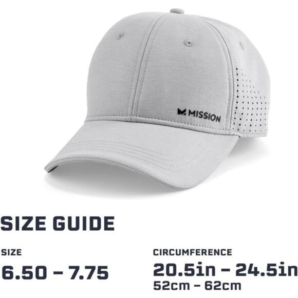 Cooling Vented Performance Hat Unisex One Size Cap for Workouts, Golf & Running - Picture 4 of 7